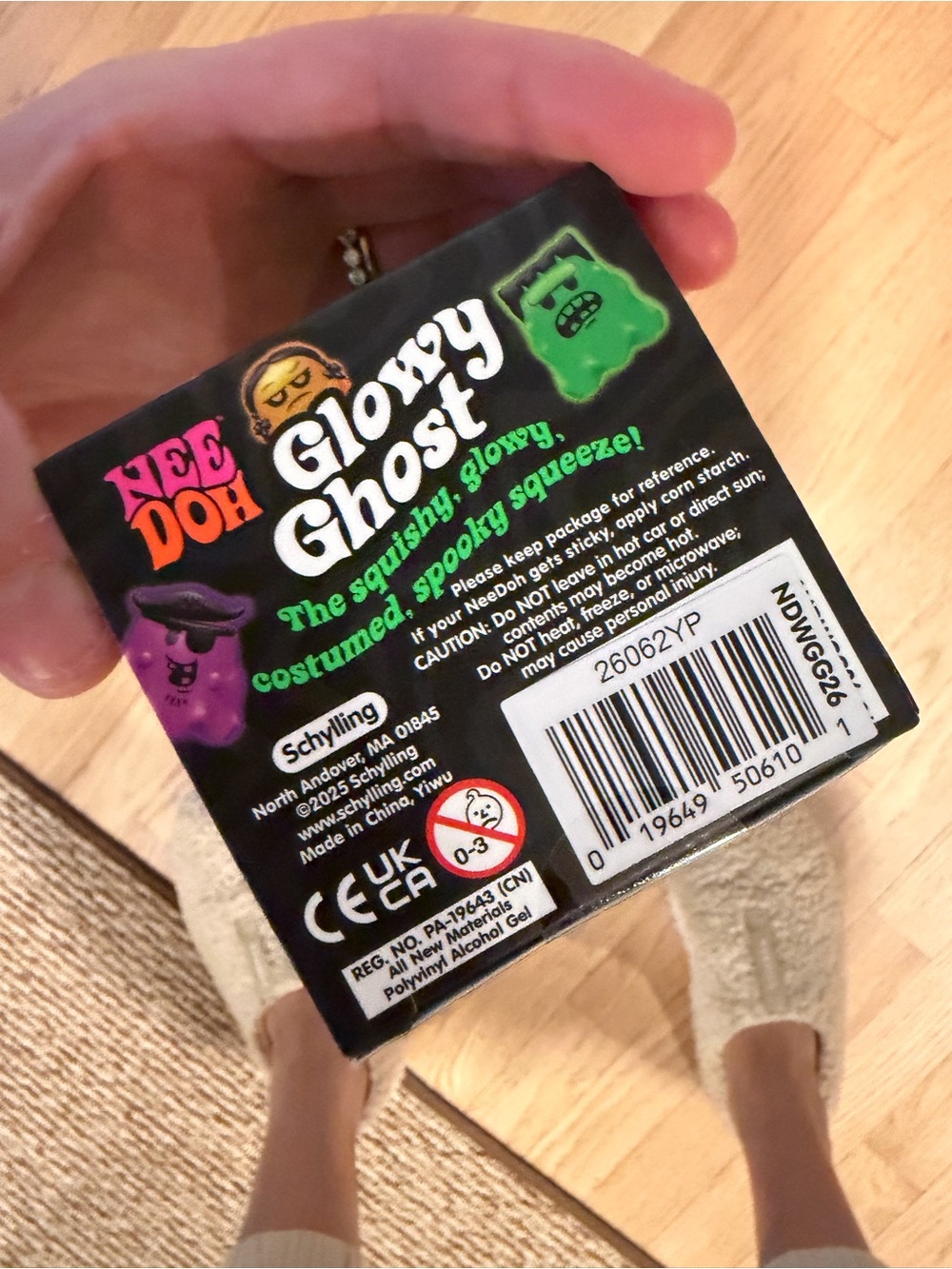 Glowy Ghost Glow-in-the-Dark Green NeeDoh Toy - Picture 4 of 4